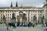 Entrance to the Prazsky Hrad (Prague Castle)