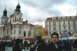 Dave goofing off in Prague's town square