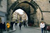 Gateway to Mala Strana (Lesser Town) on one side of the St. Charles Bridge